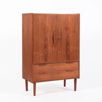 Mid Century Danish Teak Wood Storage or Bar Cabinet