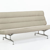 Vintage Mid-Century Modern Eames Model 3473 Tan Sofa for Herman Miller, 1960s