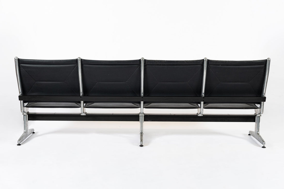 Mid Century Eames for Herman Miller Black Tandem Sling Seating 1990s