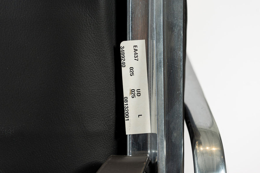 Pair Authentic Eames Herman Miller Tall Black Leather Office Chairs 2001