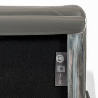 Herman Miller Eames Aluminum Group Tall Gray Leather Office Chair Soft Pad