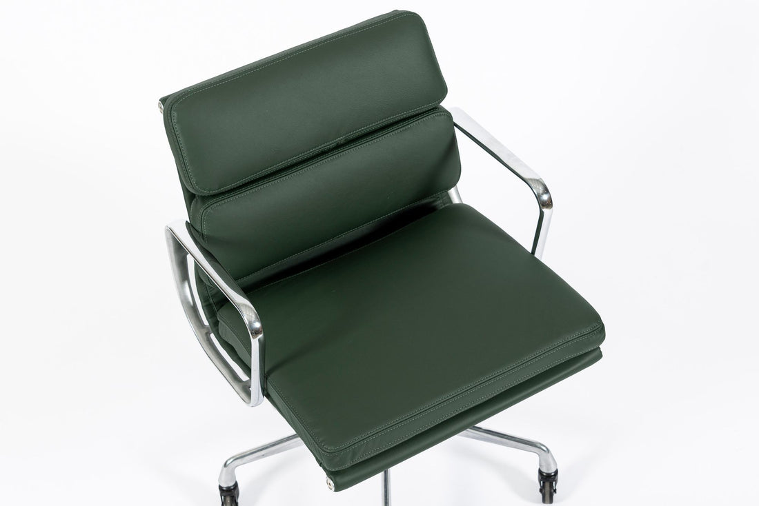 Eames for Herman Miller Green Leather Office Chair 2000s