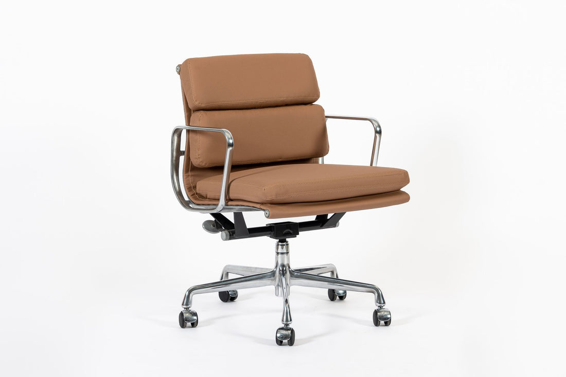 Eames for Herman Miller Aluminum Group Office Chairs in Schumacher VEGAN Leather