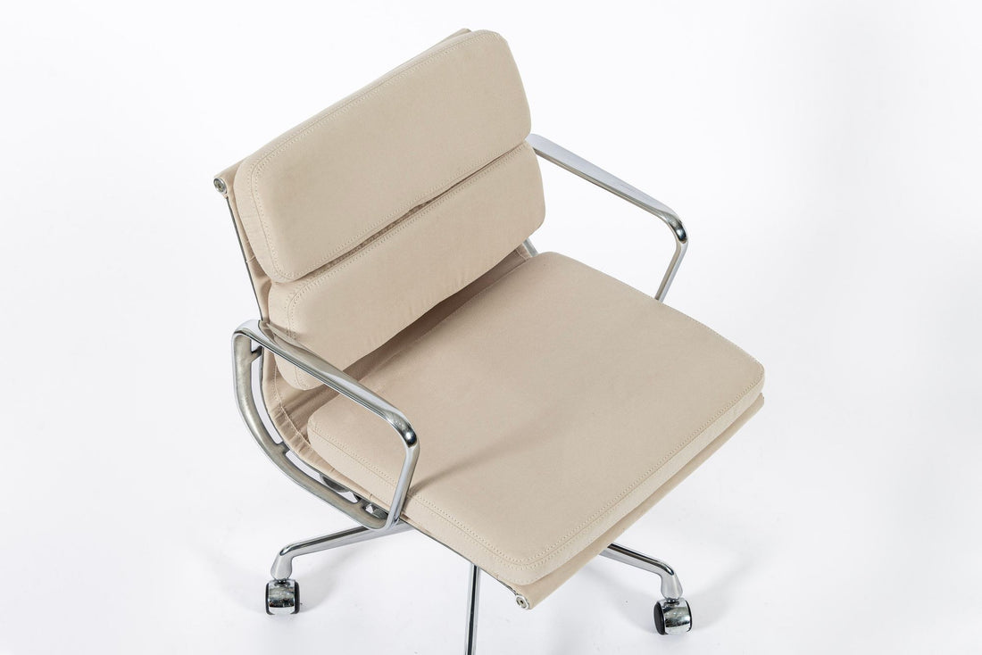 Eames for Herman Miller Tan Cream Office Chair in Schumacher VEGAN Suede