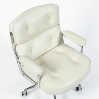 Herman Miller Eames Time Life Lobby White Leather Office Chair 2021