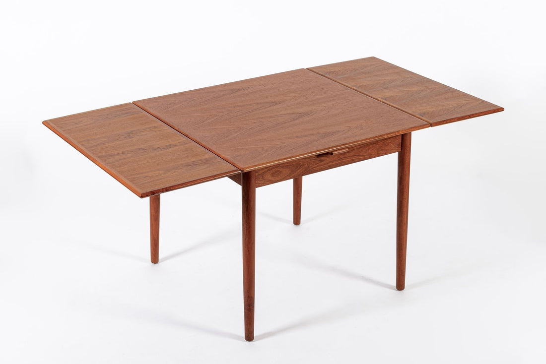 Mid Century Danish Teak Extendable Dining Table by Poul Volther for Frem Rojle