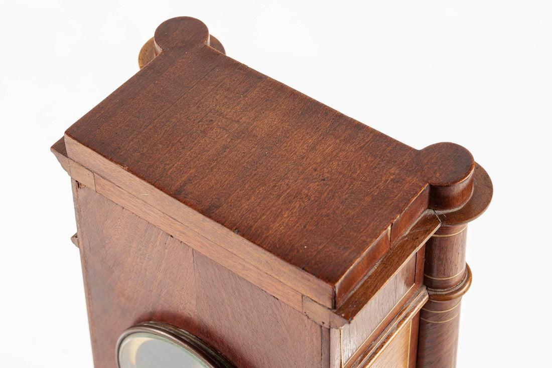 Antique French Wooden Chiming Mantel Clock, circa 1900