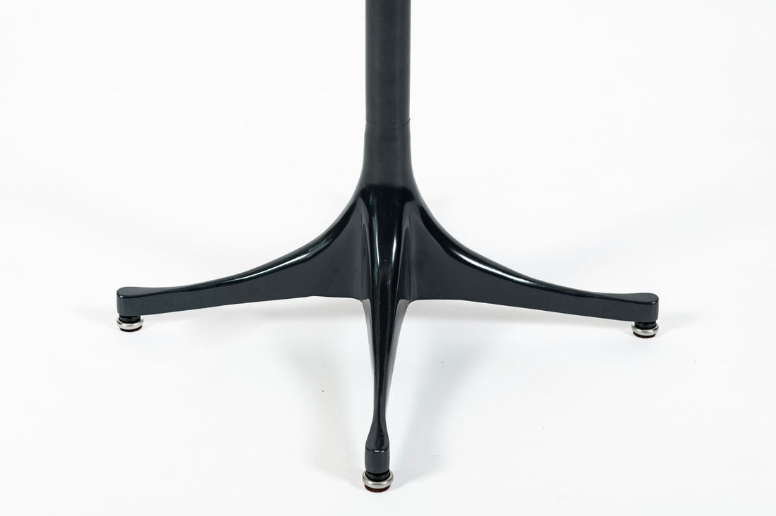 Mid Century George Nelson Pedestal Side Table for Herman Miller Black Laminate