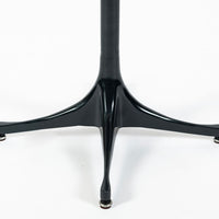 Mid Century George Nelson Pedestal Side Table for Herman Miller Black Laminate