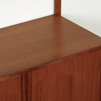 Large Mid Century Danish HG Teak Wood Modular Wall Unit Shelving & Bookcase