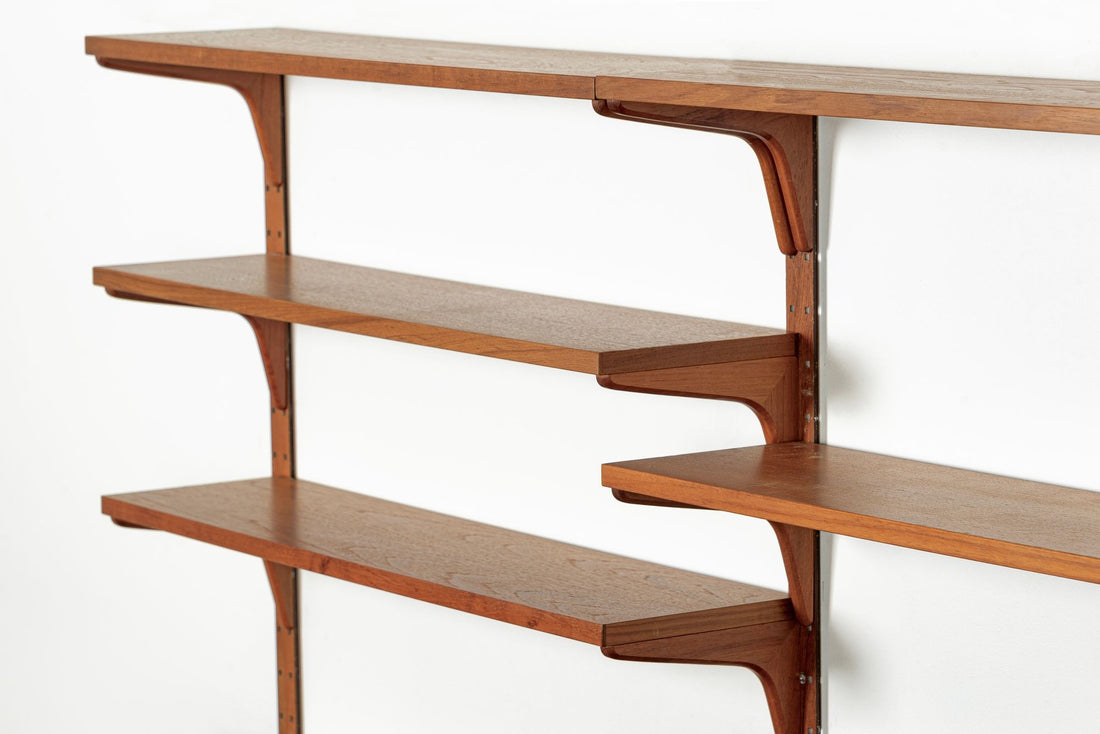 Mid Century Danish HG Teak Wood Modular Wall Unit Shelving & Bookcase