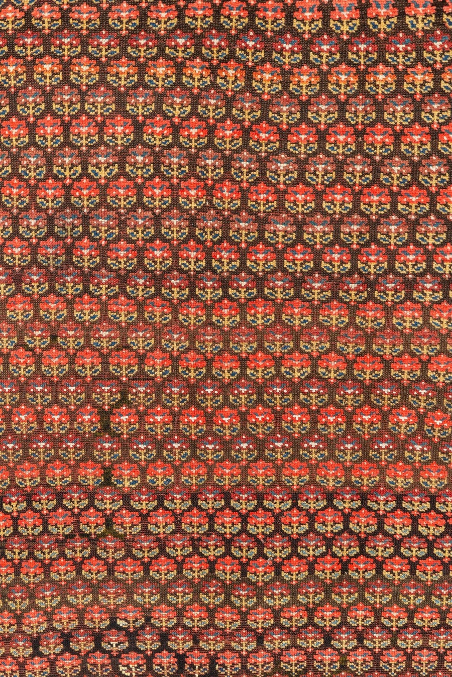 Antique Handmade Kurdish Red and Pink Floor Rug Runner 6x11