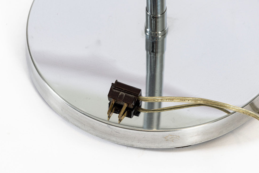 Mid Century Silver Floor Lamp Sarfatti Style