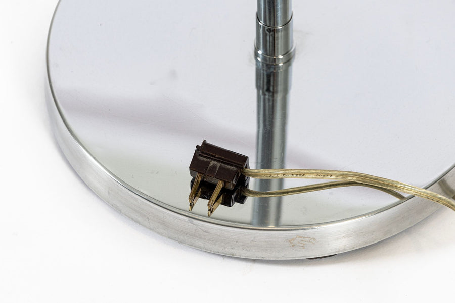 Mid Century Silver Floor Lamp Sarfatti Style