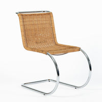 Mies van der Rohe MR10 Cane and Chrome Cantilever Dining Chairs for Stendig, Bauhaus Pair