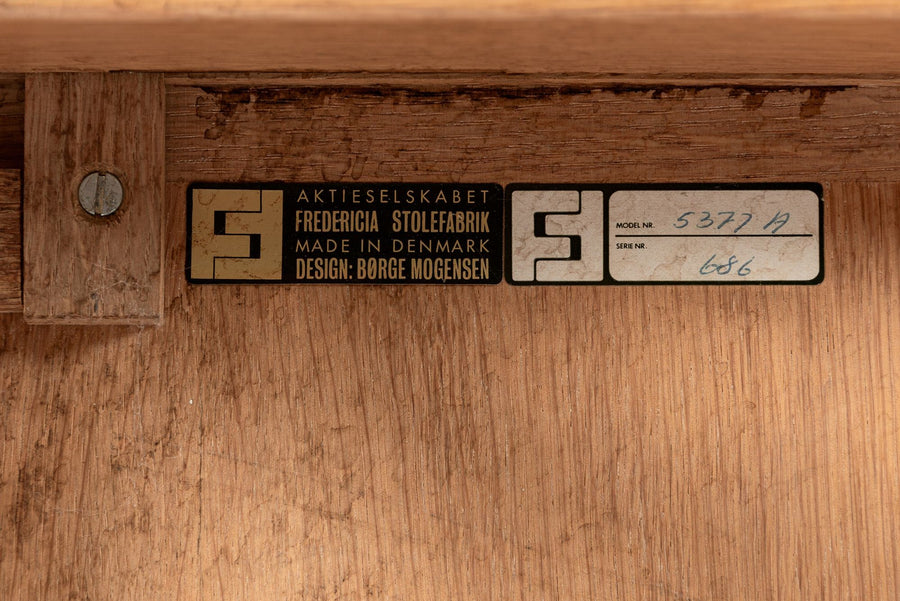 Mid Century Danish Square Oak Wood Coffee Table by Borge Mogensen