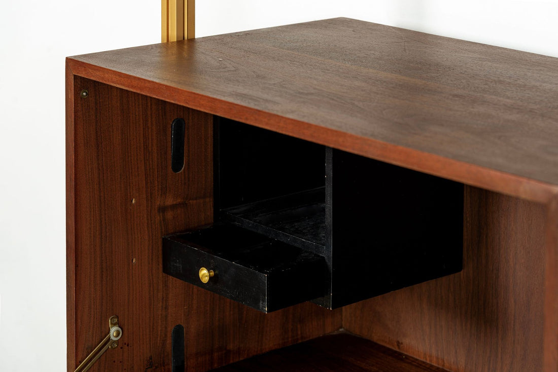 Mid Century Omni Wood Modular Wall Unit Shelving & Bookcase by George Nelson