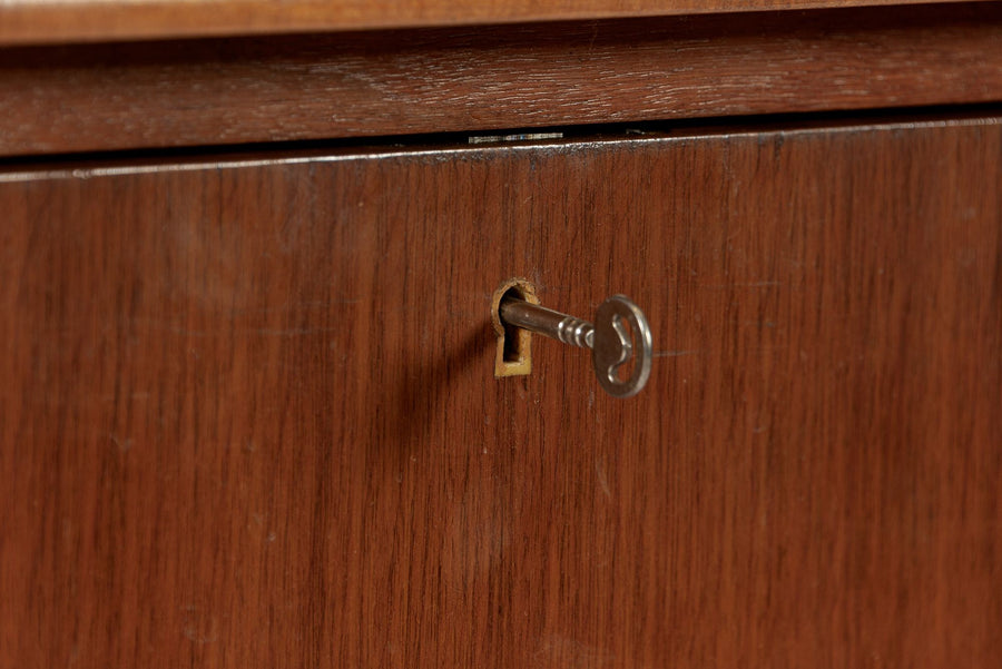 Mid Century Swedish Teak Rolltop Secretary Desk by Egon Ostergaard