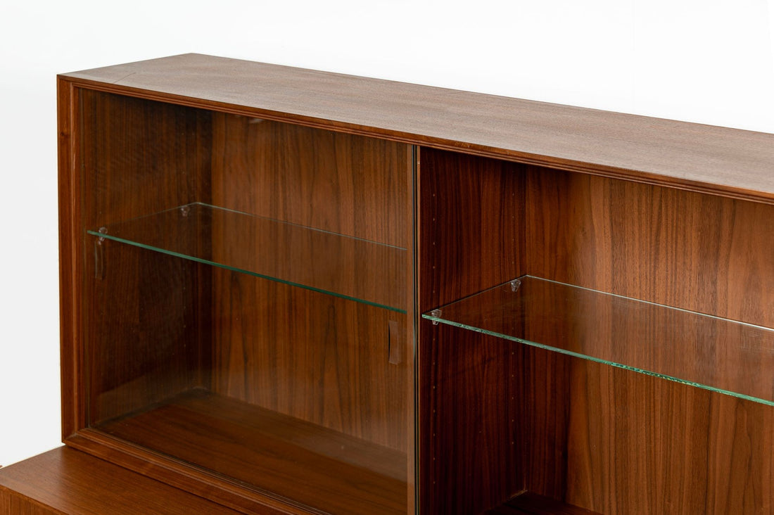 Pair of Swedish Mid-Century Modern Teak Bookcase Display Cabinets, 1960s