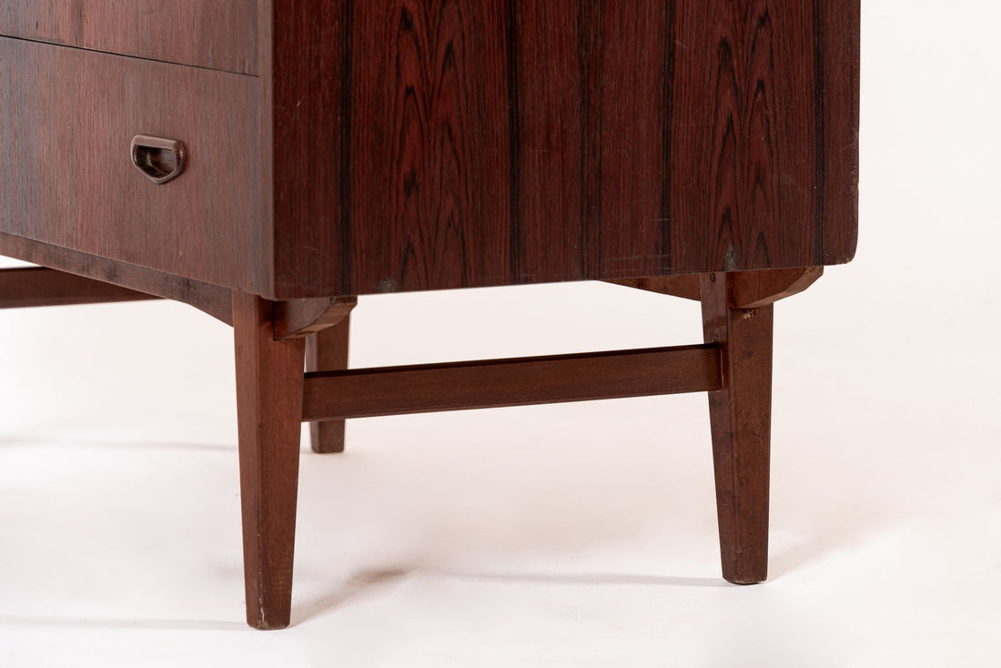 Vintage Mid Century Swedish Rosewood Rolltop Secretary Desk