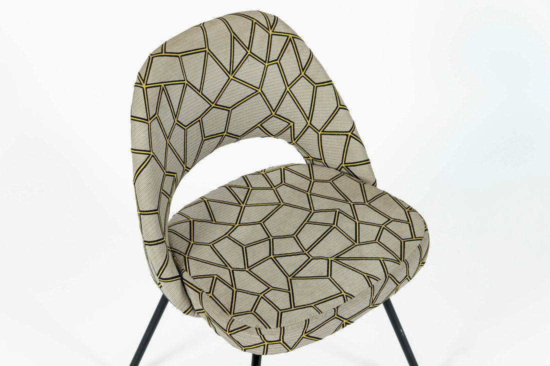 Eero Saarinen Executive Side Chair for Knoll Mid Century Modern Black Metal