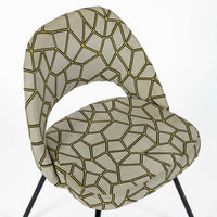 Eero Saarinen Executive Side Chair for Knoll Mid Century Modern Black Metal