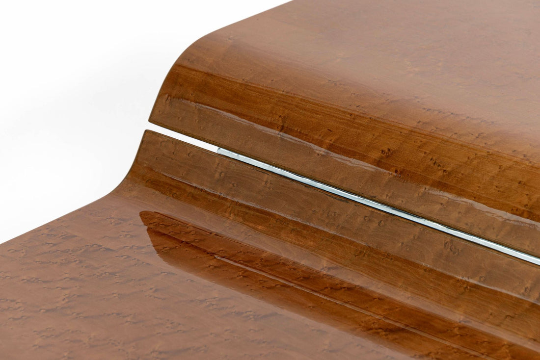 Vintage Postmodern Sculptural Lacquered Wood Coffee Table, 1970s