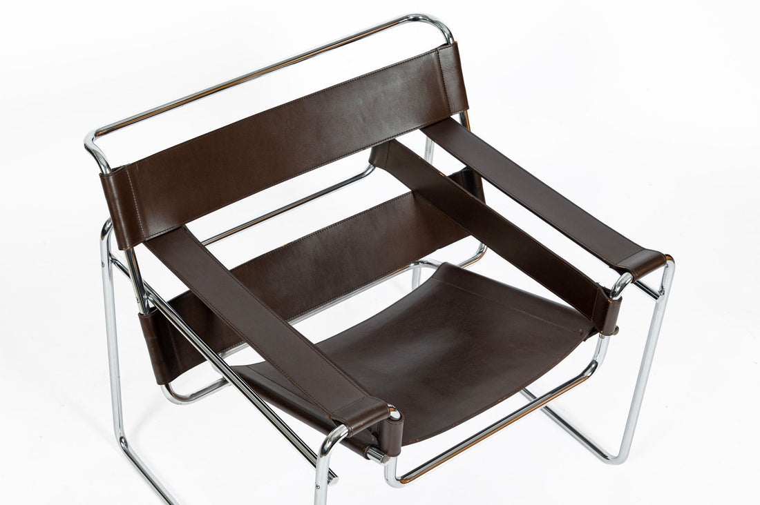 Pair of Mid Century Brown Wassily Chairs by Marcel Breuer for Stendig, 1960s, Labeled