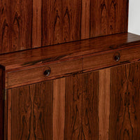Mid-Century Swedish Rosewood Bookcase Dropdown Wall Unit by Bertil Fridhagen for Bodafors, 1960s