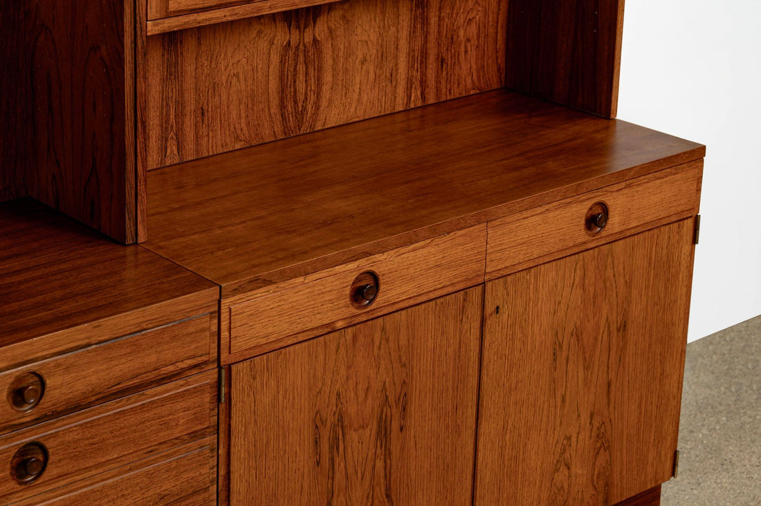Mid-Century Modern Swedish Rosewood Wall Unit Bookcase by Bertil Fridhagen for Bodafors, 1960s