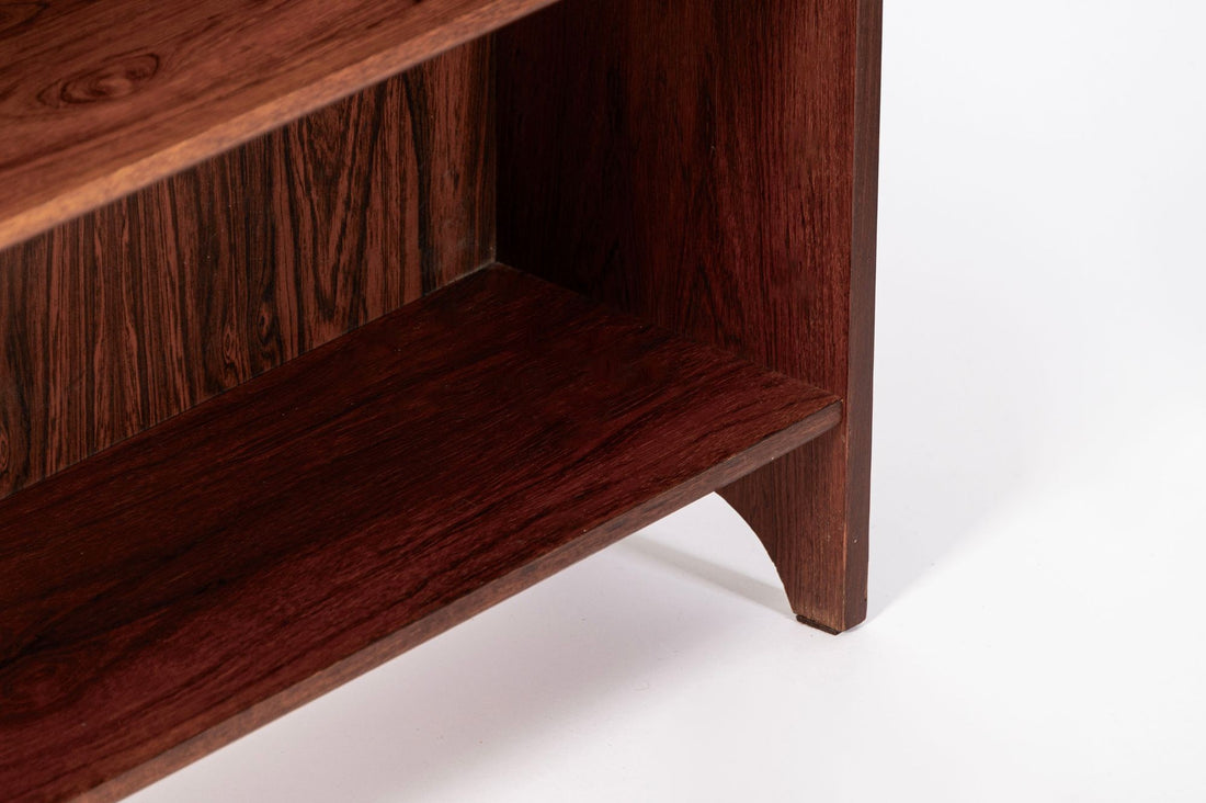 Pair of Mid Century Scandinavian Modern Tall Rosewood Bookcases