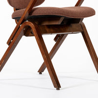 Mid Century Brown Plywood Arm Chairs by Joe Atkinson for Thonet