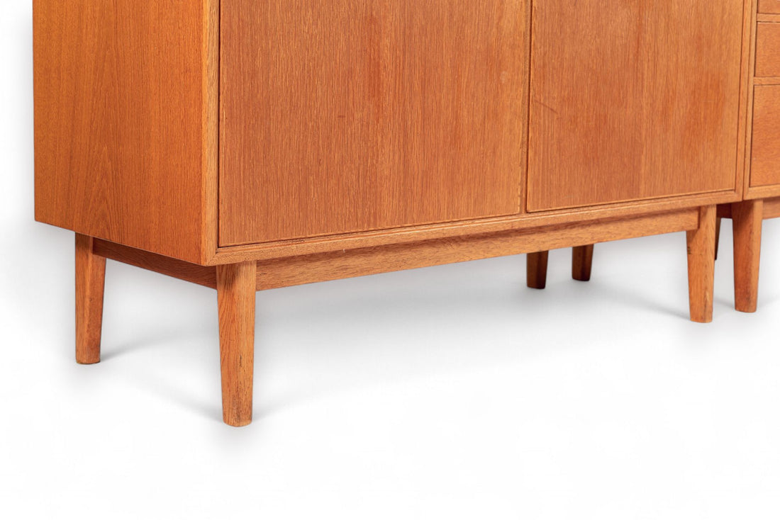 Large Mid Century Danish Teak Wood Bookshelf Wall Unit System