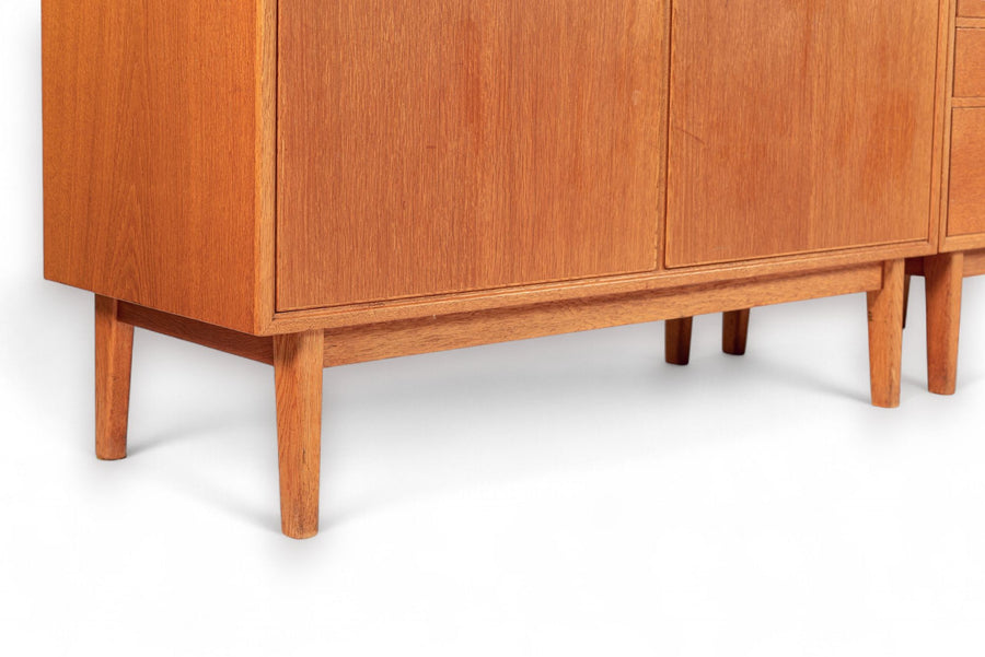 Large Mid Century Danish Teak Wood Bookshelf Wall Unit System
