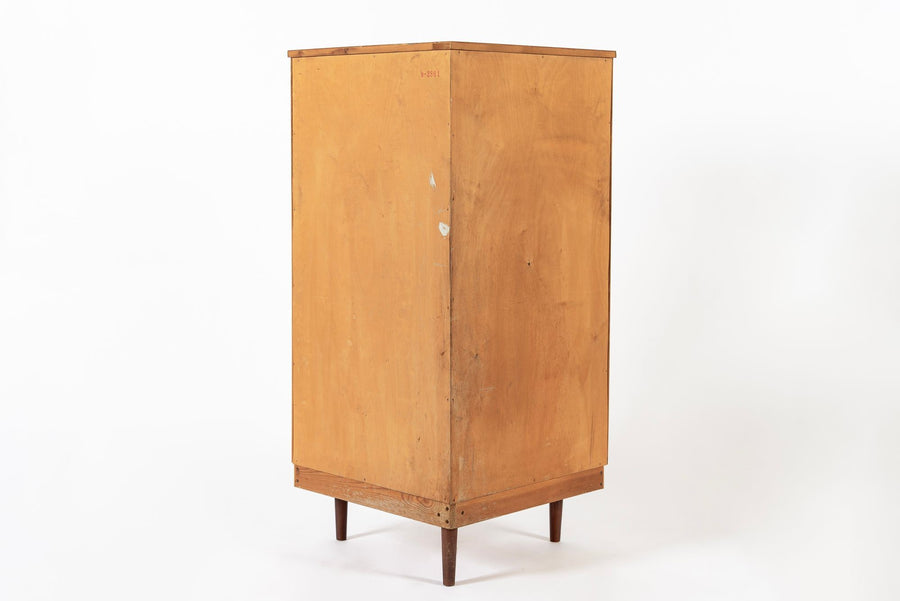 Mid Century Danish Modern Teak Wood Corner Cabinet 1960s