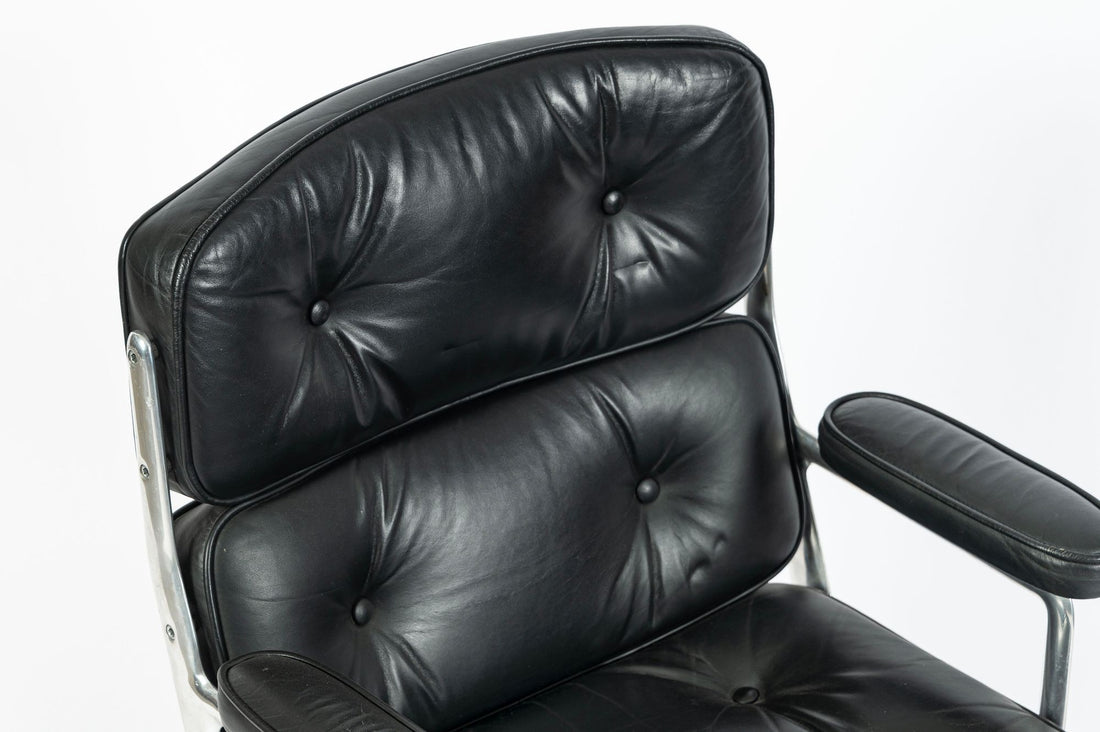 Eames Time Life Executive Chair Herman Miller Black Leather Office Chair 1981