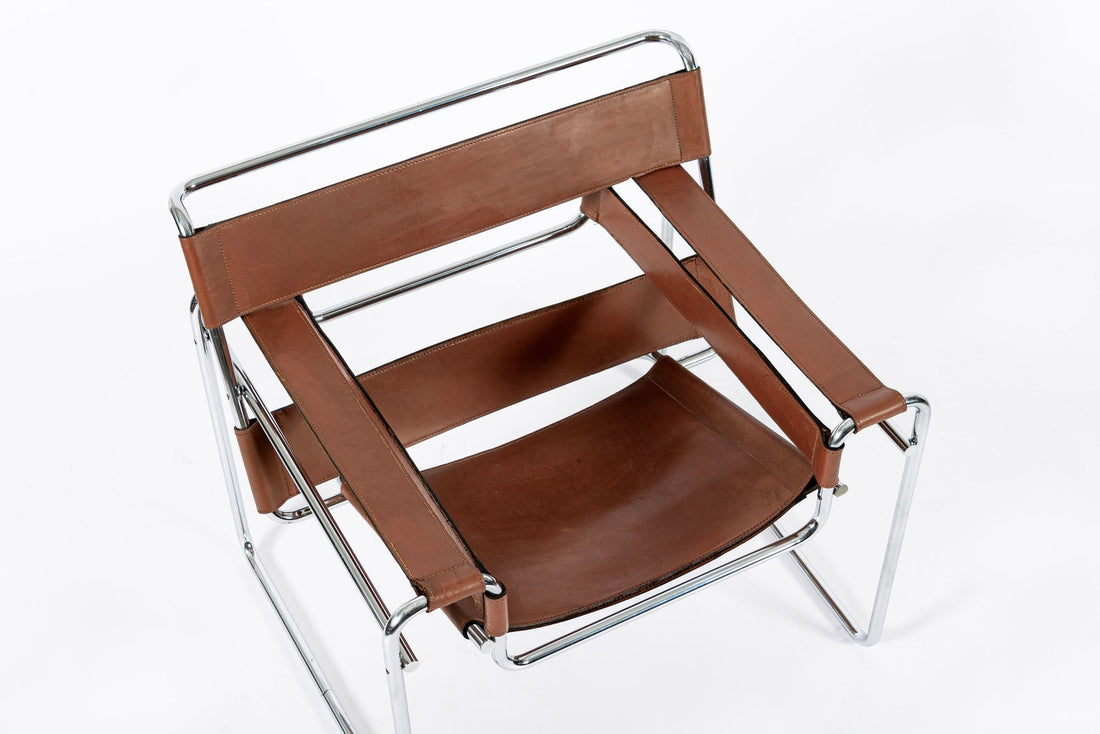 Mid Century Brown Wassily Lounge Chair by Marcel Breuer