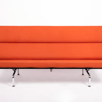 Mid Century Orange Sofa Compact by Eames for Herman Miller