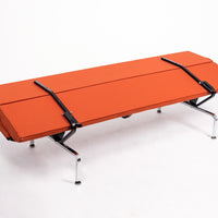 Mid Century Orange Sofa Compact by Eames for Herman Miller