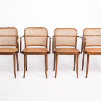 Mid Century Bentwood & Cane Cafe Chairs by Joseph Hoffman for Stendig
