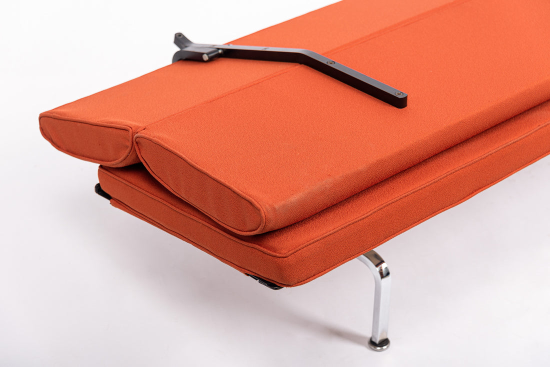 Mid Century Orange Sofa Compact by Eames for Herman Miller