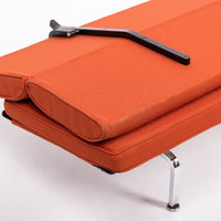 Mid Century Orange Sofa Compact by Eames for Herman Miller