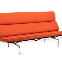 Mid Century Orange Sofa Compact by Eames for Herman Miller