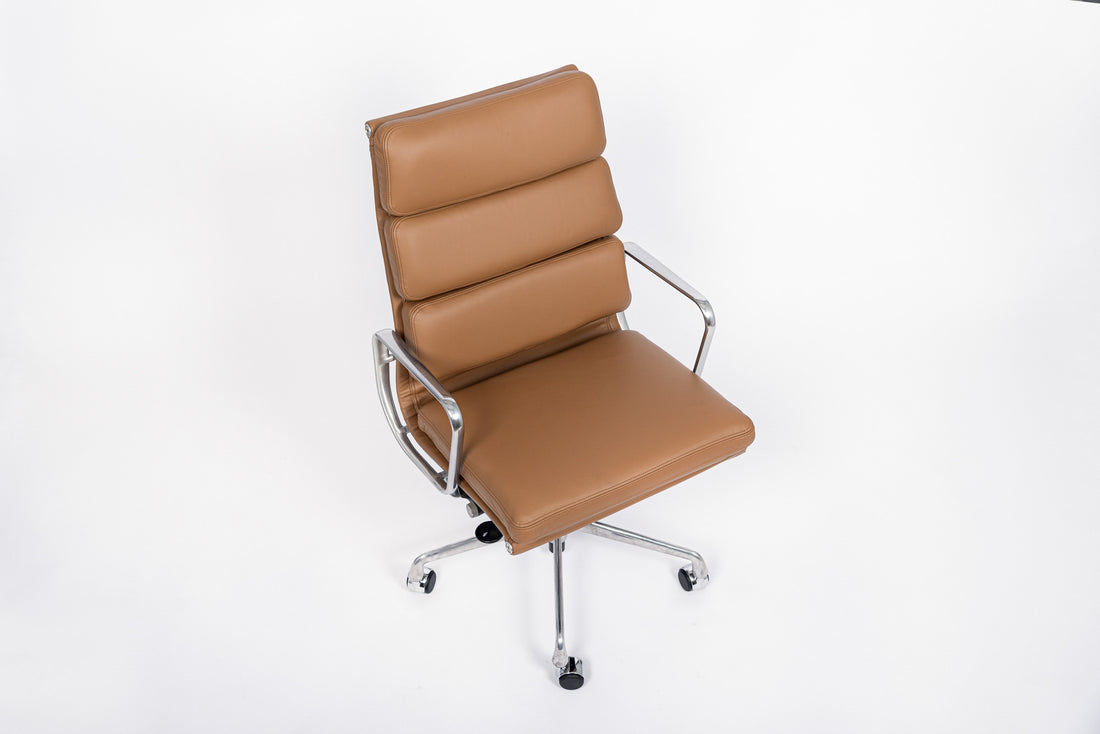 Eames for Herman Miller Aluminum Group Soft Pad Brown Office Chair