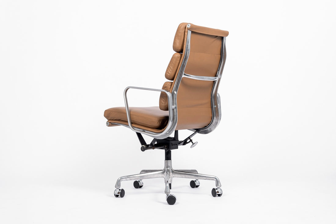 Eames for Herman Miller Aluminum Group Soft Pad Brown Office Chair