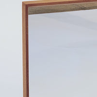 Vintage Mid Century Square Teak Wood Hanging Wall Mirror