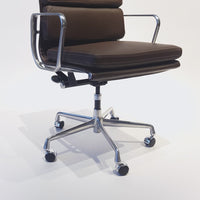 Dark Brown Leather Office Chair by Eames for Herman Miller