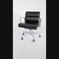 Mid Century Black Leather Office Chairs by Eames for Herman Miller
