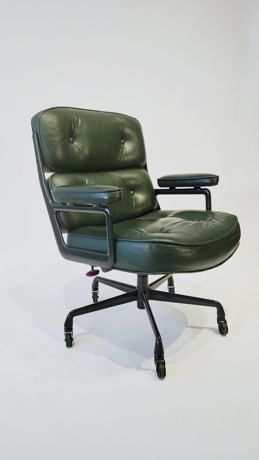 Green Leather Time Life Office Chair by Eames for Herman Miller 1996
