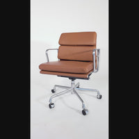 Eames Herman Miller Brown Leather Desk Chair Soft Pad 2000s